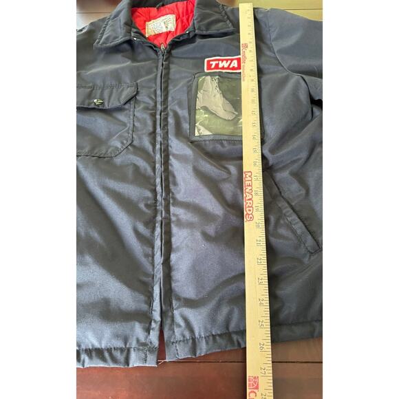 TWA Airport Airlines L Employee Uniform Ramp Crew Jacket VTG Personalized Flying - Picture 6 of 9
